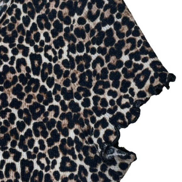 AMERICAN EAGLE Leopard Print Crop Top - Size Large - Picture 4 of 8
